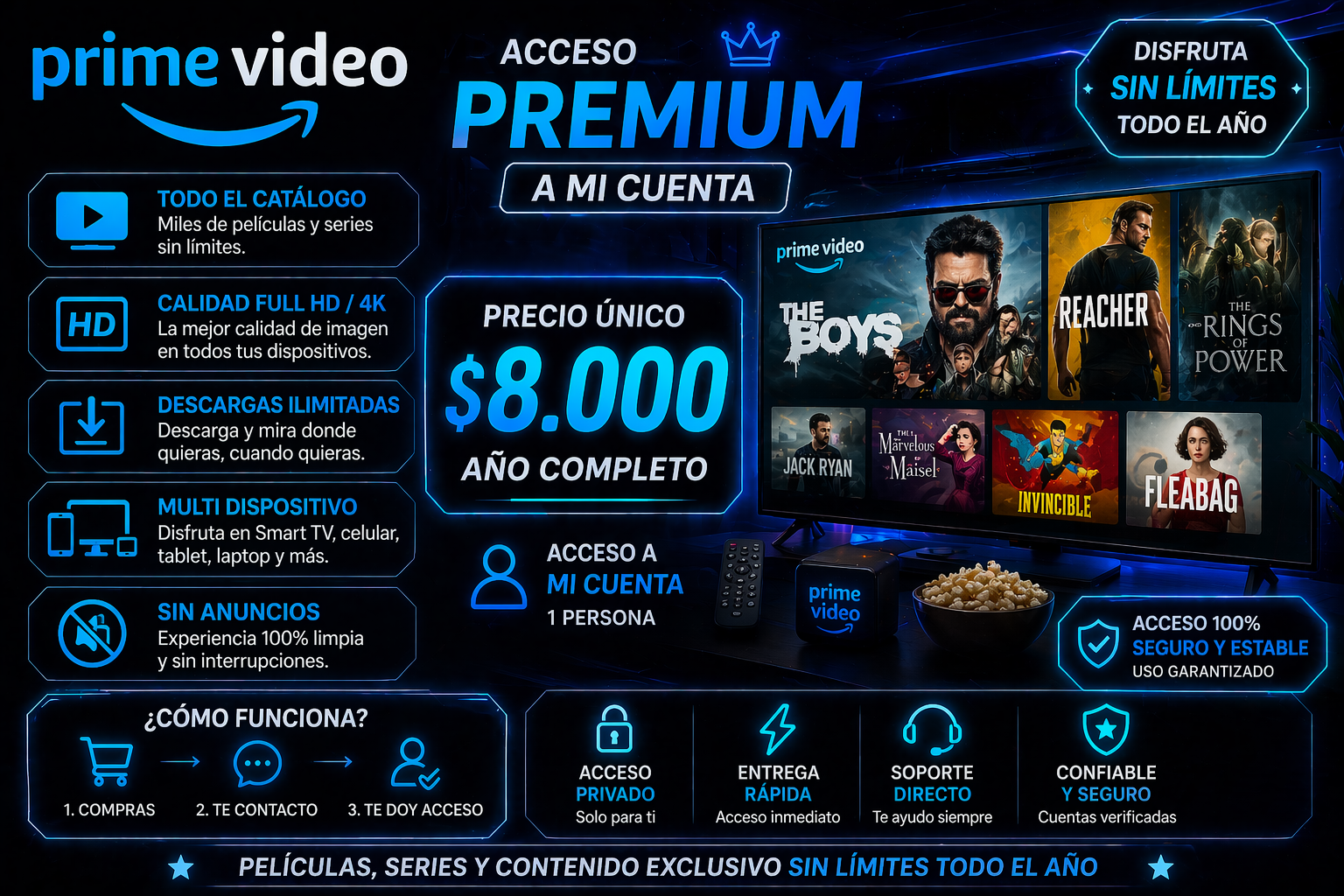 🔥Cupo Amazon Prime Video 12 meses🔥